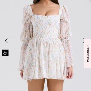 Sancia puff sleeve corset mini dress